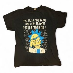 Black Graphic Rick and Morty T-Shirt